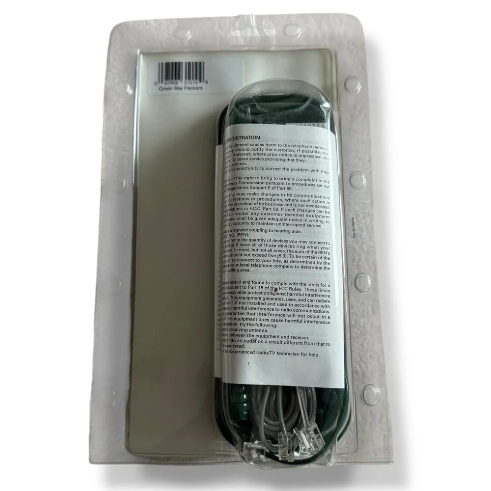 NFL Green Bay Packers Landline Phone Cord‎ Phone Collectible Made In USA FanFone